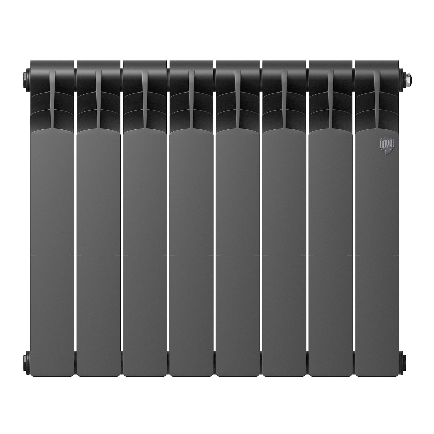Радиатор биметаллический Royal Thermo Revolution Bimetall 500 2.0/Noir Sable – 8 секц. фото в интернет-магазине САНТЕХСИТИ