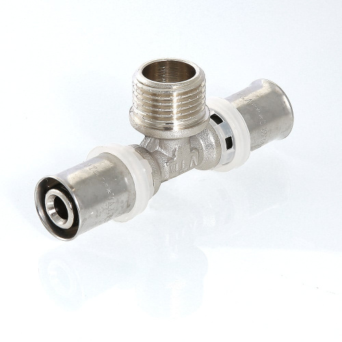 Пресс фитинг VALTEC Тройник с переходом на нар. р. 20х1/2"х16 фото в интернет-магазине САНТЕХСИТИ