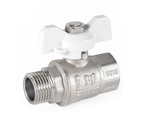 Кран шаровый PROFACTOR 1/2" вн.-нар. бабочка 12/120 фото в интернет-магазине САНТЕХСИТИ