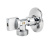 Кран шаровой PROFACTOR CHROME угловой для бытовой техники н/н 1/2" х 3/4" фото в интернет-магазине САНТЕХСИТИ