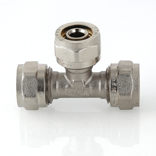 Обжимной фитинг VALTEC Тройник 20х20х20 фото в интернет-магазине САНТЕХСИТИ