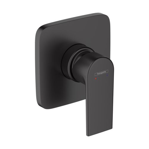 Hansgrohe Vernis Shap Смеситель для душа, однорычажный, встраиваеемый, внешняя часть, цвет: матовый черный фото в интернет-магазине САНТЕХСИТИ