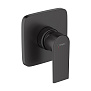 Hansgrohe Vernis Shap Смеситель для душа, однорычажный, встраиваеемый, внешняя часть, цвет: матовый черный фото в интернет-магазине САНТЕХСИТИ