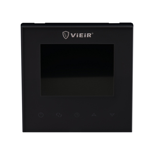 Термостат комнатный c цветным дисплеем c WI-FI VIEIR цв.черный VR411WIFI-C фото в интернет-магазине САНТЕХСИТИ