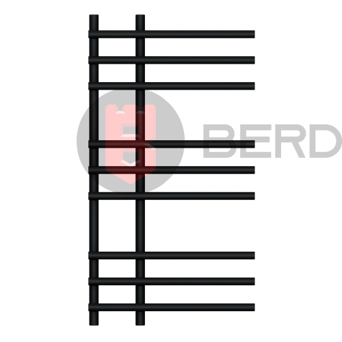 Полотенцесушитель цв. черный мат. P1 20х50х80 фото в интернет-магазине САНТЕХСИТИ