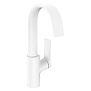 Hansgrohe Vivenis Смеситель для раковины, на 1 отв., с поворотным изливом, с донным клапаном, цвет: белый матовый фото в интернет-магазине САНТЕХСИТИ