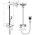 Hansgrohe Raindance Душевой гарнитур, в набор входят: верхний душ Raindance Select 300 3 jet с шарнирным соединением и QuickClean 2 типа струи: Rain: широкая дождевая струя. RainAir: объемная дождевая струя с технологией AIRPower, термо фото в интернет-магазине САНТЕХСИТИ