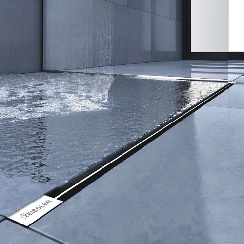 Трап для душа TIM ультратонкая модель с дизайн-вставкой Evolux Slim 70*700 фото в интернет-магазине САНТЕХСИТИ