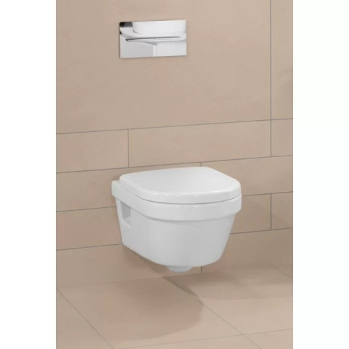 Villeroy&Boch Architectura Унитаз подвесной 370*530*330, безободковый, в комплекте сиденье c микролифтом, цвет альпийский белый фото в интернет-магазине САНТЕХСИТИ