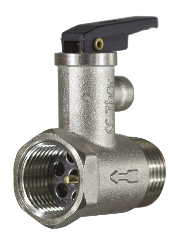 Клапан предохранительный для бойлера TIM с ручкой 1/2" 7bar фото в интернет-магазине САНТЕХСИТИ