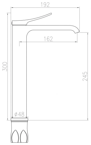 Смеситель для раковины VIEIR V483012 фото в интернет-магазине САНТЕХСИТИ