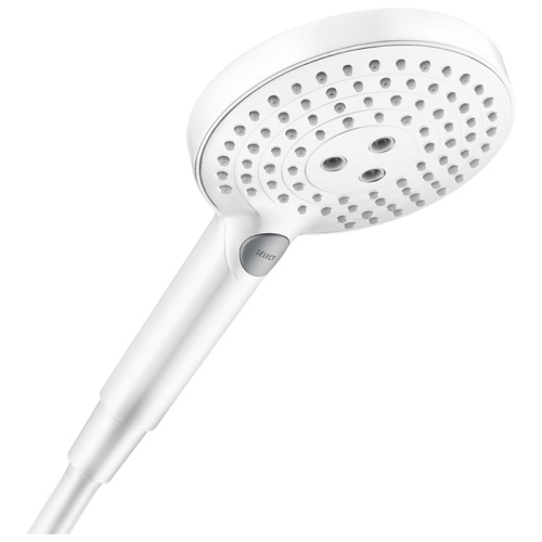 Hansgrohe Raindance Select S Ручной душ 120, 3jet, PowderRain, Rain, Whirl, цвет: белый матовый фото в интернет-магазине САНТЕХСИТИ