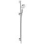 Hansgrohe Crometta Vario Unica Душевой набор: штанга 900mm, ручной душ, 1jet (Rain), EcoSmart, шланг, цвет: белый/хром фото в интернет-магазине САНТЕХСИТИ