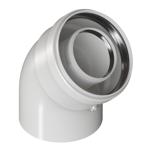 Отвод конденсационный VIVAT D60/100х45° фото в интернет-магазине САНТЕХСИТИ