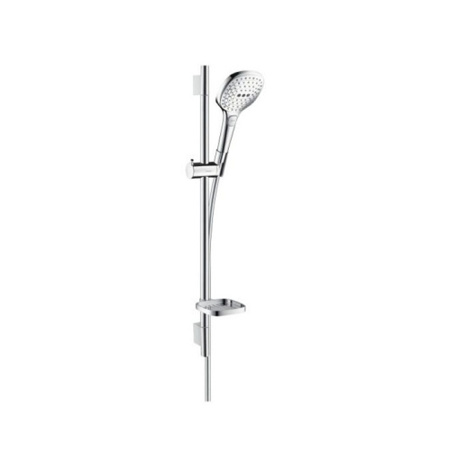 Hansgrohe Raindance Select E Душевой набор: штанга 65см, ручной душ 120, 3jet (Rain, RainAir, WhirlAir), мыльница, шланг, цвет: белый/хром фото в интернет-магазине САНТЕХСИТИ