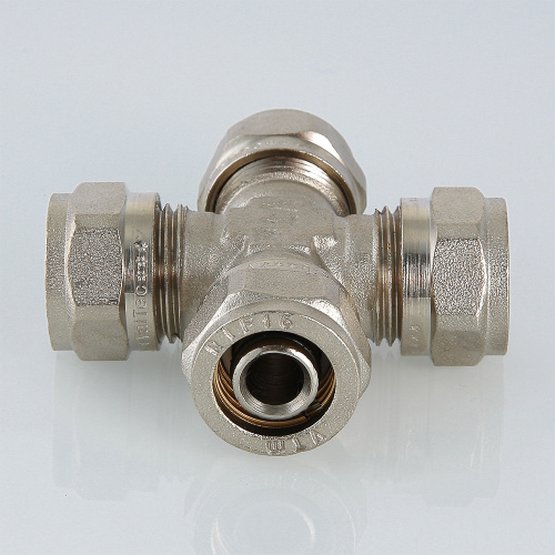 Обжимной фитинг VALTEC Крестовина 20х20х20х20 фото в интернет-магазине САНТЕХСИТИ