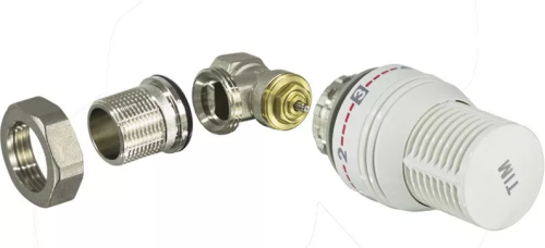 Радиаторный кран термостатический c термоголовкой TIM 3/4" угловой фото в интернет-магазине САНТЕХСИТИ