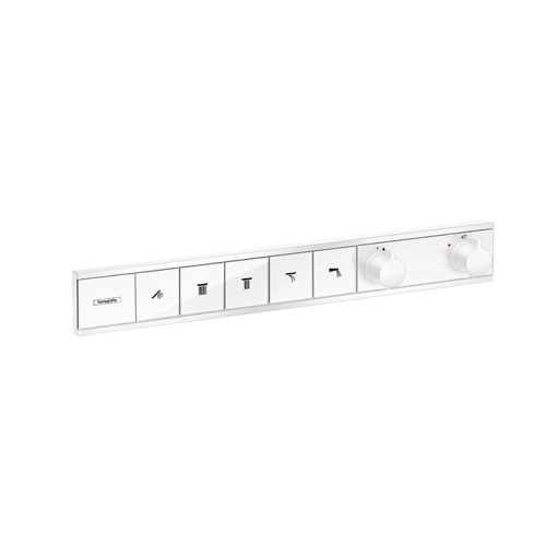 Hansgrohe RainSelect Термостат для душа, 5 источников, внешняя часть, цвет: белый матовый фото в интернет-магазине САНТЕХСИТИ