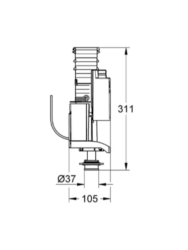 Смывной клапан для инсталяций GROHE AV1 42320 000 (42320000) фото в интернет-магазине САНТЕХСИТИ