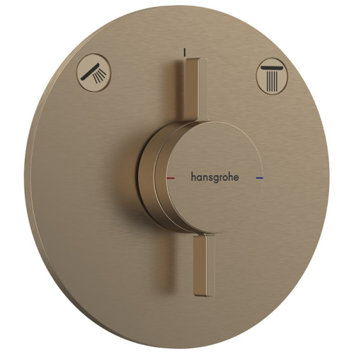 Hansgrohe DuoTurn S Смеситель для ванны, встраиваемый, на 2 потребителя, цвет: шлифованная бронза фото в интернет-магазине САНТЕХСИТИ