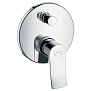 Hansgrohe Metris S Смеситель для ванны, встраиваемый, с переключателем потоков, внешняя часть, цвет: хром фото в интернет-магазине САНТЕХСИТИ