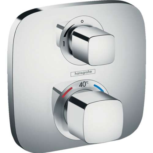 Hansgrohe Ecostat E Смеситель термостатический с запорным вентилем, 1 источник, внешняя часть,  цвет: хром фото в интернет-магазине САНТЕХСИТИ