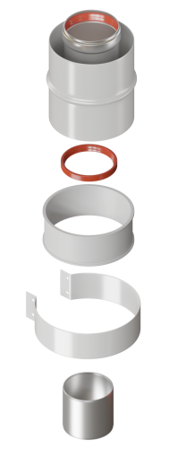 Адаптер вертикальный коаксиальный VIVAT D60/100 (Baxi IT, Protherm, Vaillant, Viessmann и др.) фото в интернет-магазине САНТЕХСИТИ