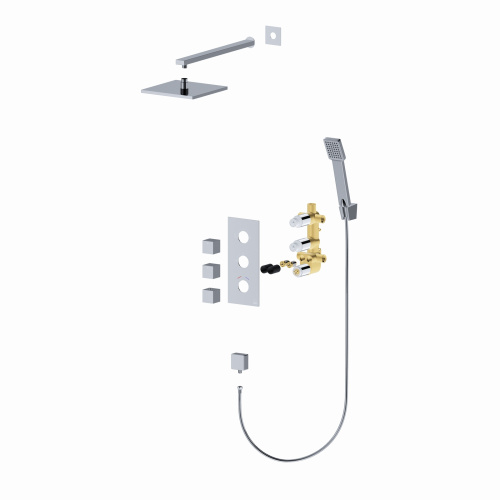 Душевая система встроенная с термостатом Timo Tetra-thermo SX-0179/00SM хром фото в интернет-магазине САНТЕХСИТИ