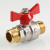 Кран шаровый VALTEC 3/4" нар.-нар. рукоятка бабочка фото в интернет-магазине САНТЕХСИТИ
