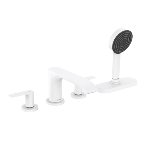 Hansgrohe Vivenis Смеситель на край ванны, на 4 отверстия, с sBox, цвет: матовый белый фото в интернет-магазине САНТЕХСИТИ