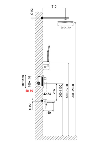 Душевая система встроенная Timo Selene SX-3069/00SM (1013) хром фото в интернет-магазине САНТЕХСИТИ
