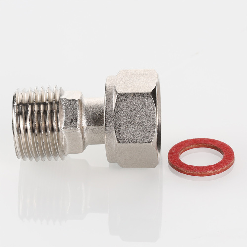 Резьбовой фитинг VALTEC Полусгон прямой с накидной гайкой, 3/4"x1/2" фото в интернет-магазине САНТЕХСИТИ