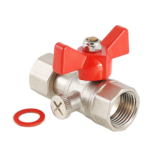 Кран шаровой VALTEC для подключения манометра 1/2"х1/2" фото в интернет-магазине САНТЕХСИТИ