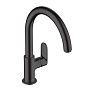 Hansgrohe Vernis Blend M35 Смеситель для раковины, однорычажный, излив 260 мм, цвет: матовый черный фото в интернет-магазине САНТЕХСИТИ