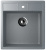 Мойка композит.Ulgran U-406 КВАДРАТНАЯ 309 темно-серый 450*500*210  с сифоном фото в интернет-магазине САНТЕХСИТИ