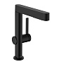 Hansgrohe Finoris Смеситель для раковины, 1 отв., с донным клапаном Push-Open, цвет: черный матовый фото в интернет-магазине САНТЕХСИТИ