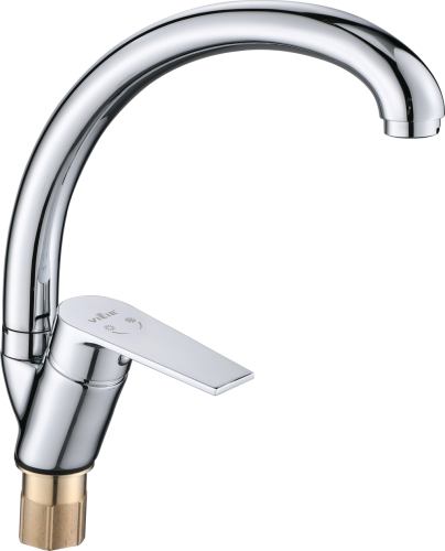 Смеситель для раковины, с поворотным J-изливом VIEIR V013521 фото в интернет-магазине САНТЕХСИТИ