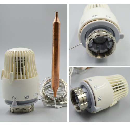 Термоголовка TIM с погружным датчиком жидкостная M30х1.5 TH-K-0101 фото в интернет-магазине САНТЕХСИТИ