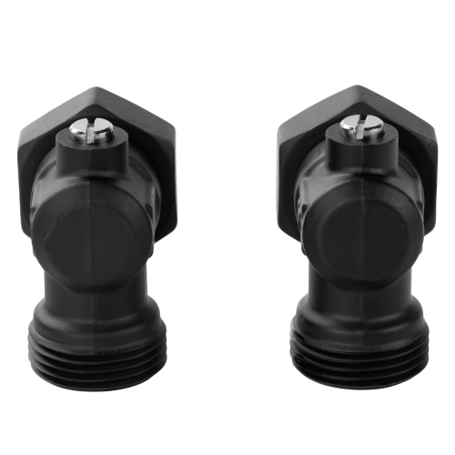 Набор нижнего подключения Royal Thermo угловой раздельный 3/4х3/4ЕК (черный) фото в интернет-магазине САНТЕХСИТИ