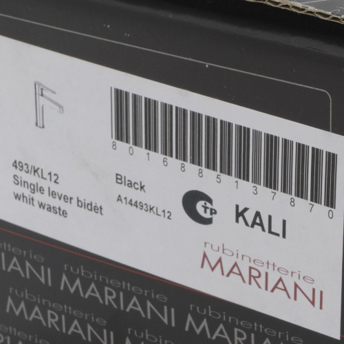 Смеситель для биде Rubinetterie Mariani коллекция KALI модель A00493KL12, чёрный матовый фото в интернет-магазине САНТЕХСИТИ