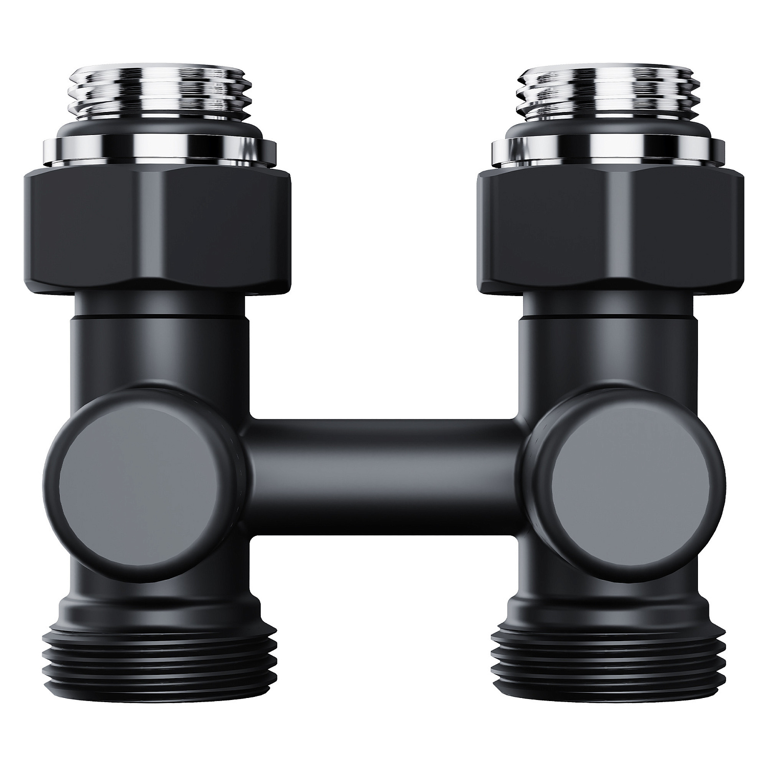 Узел нижнего подключения Royal Thermo Design прямой 1/2"х3/4" EK (черный) фото в интернет-магазине САНТЕХСИТИ