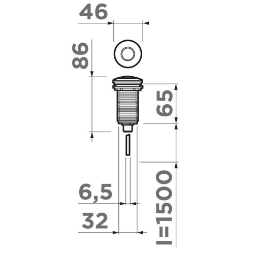 Пневмокнопка для измельчителя пищевых отходов VIEIR черный матовый (100) фото в интернет-магазине САНТЕХСИТИ