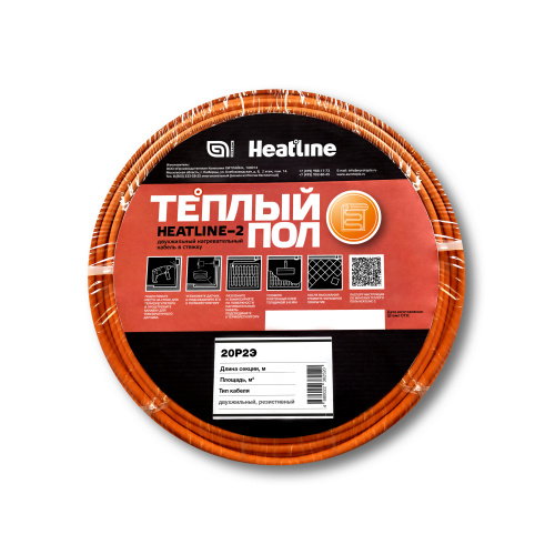 Эл. теплый пол двухжильный комплект в стяжку Heatline-2-4,7-6,7м² фото в интернет-магазине САНТЕХСИТИ