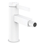 Hansgrohe Finoris Смеситель для биде, на 1 отв., с донным клапаном, цвет: белый матовый фото в интернет-магазине САНТЕХСИТИ