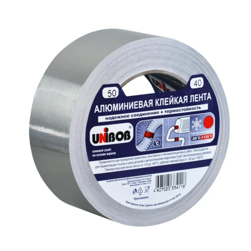 Лента алюминиевая Unibob 50мм х 10м фото в интернет-магазине САНТЕХСИТИ