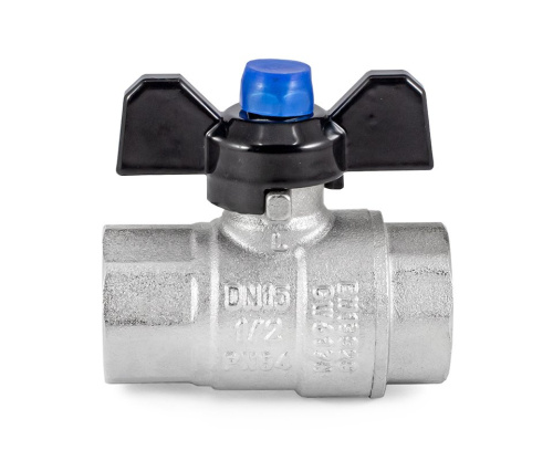 Кран шаровый PROFACTOR STRONG 1/2" вн.-вн бабочка фото в интернет-магазине САНТЕХСИТИ