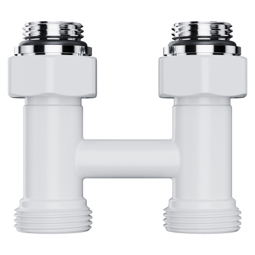 Узел нижнего подключения Royal Thermo Design прямой 1/2"х3/4" EK (белый) фото в интернет-магазине САНТЕХСИТИ