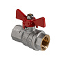 Кран шаровый VALTEC ГОСТ 1/2" вн.-вн. рукоятка бабочка фото в интернет-магазине САНТЕХСИТИ