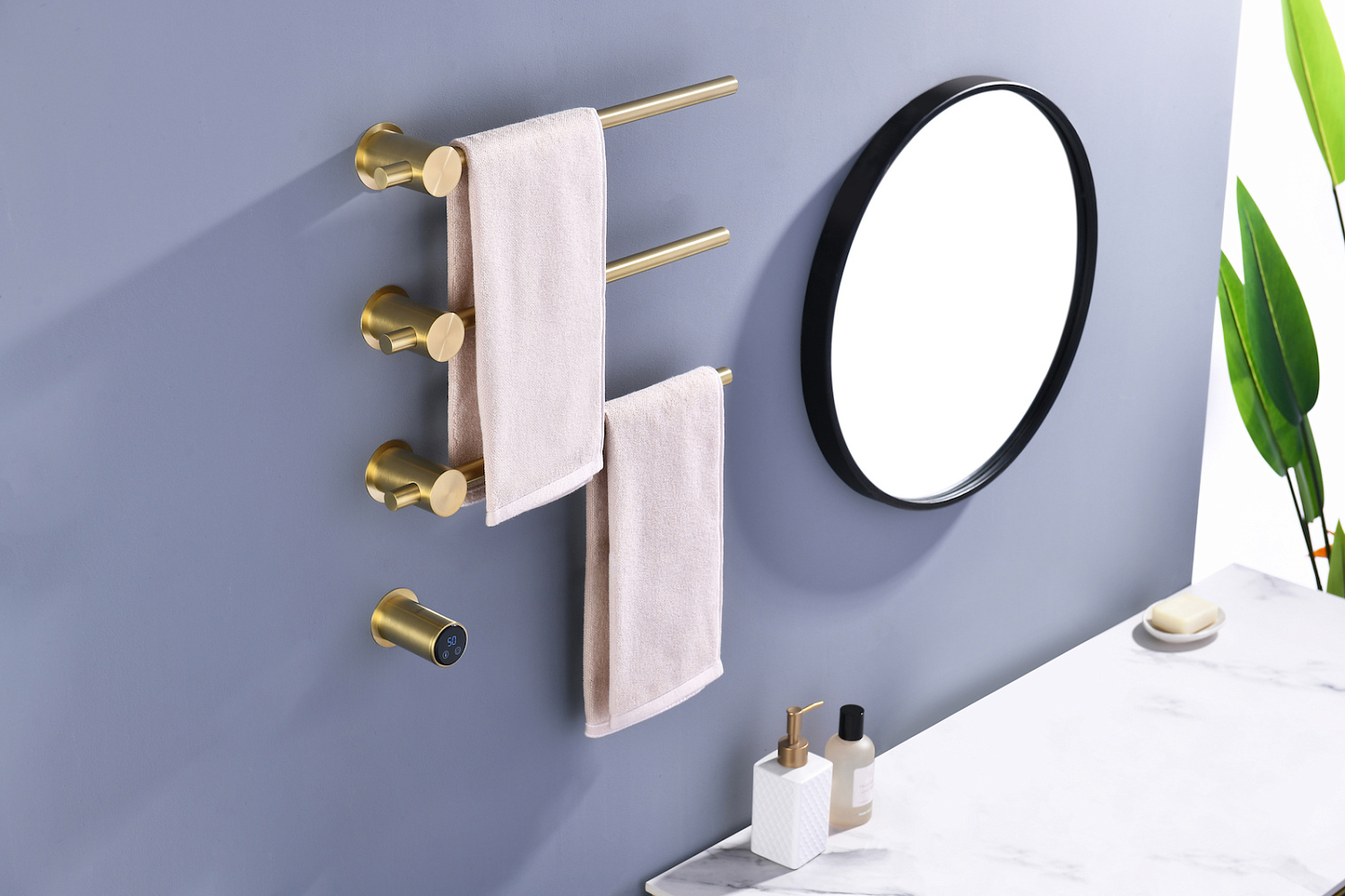 Полотенцесушитель электрический, встроенный Timo Saona 030/17SM золото матовое фото в интернет-магазине САНТЕХСИТИ