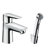 Hansgrohe Talis E, Смеситель для раковины с гигиеническим душем, с донным клапаном, Цвет: хром фото в интернет-магазине САНТЕХСИТИ